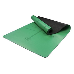 Hình ảnh Thảm yoga định tuyến cao su PU dày 5mm (tặng túi đựng + Dây buộc thảm)