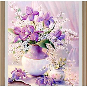 Tranh đính đá Bình hoa khoe sắc - LV225