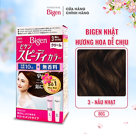 Thuốc nhuộm dưỡng tóc phủ bạc thảo dược Bigen Nhập Khẩu 100% Nhật Bản Speedy Color Cream 80ml dạng kem 