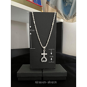 Combo cho Nam gồm Mặt Thiên Tâm 4 cm và Dây chuyền 62cm
