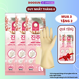 Mua 3 Tặng 2 - Găng Tay Cao Su Tay Lửng Ngọc Trai Size L