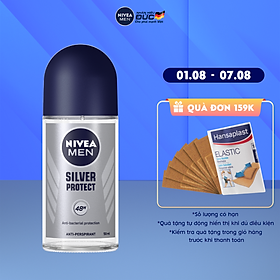 Lăn Ngăn Mùi NIVEA MEN Silver Protect Phân Tử Bạc Giảm 99.9% Vi Khuẩn Gây Mùi (50ml) - 83778