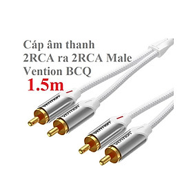 2RCA male - 2RCA male  Cáp âm thanh 2 đầu RCA Vention BCQI _ Hàng chính