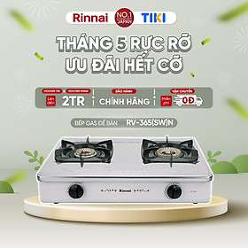 Mua Bếp gas dương Rinnai RV-365(SW)N mặt bếp inox và kiềng bếp men - Hàng chính hãng.
