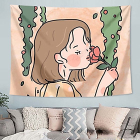 Thảm Treo Tường Tranh Vải Thảm Tapestry Chủ Đề Thiếu Nữ