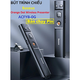 Bút trình chiếu sạc / chạy pin đầu kết nối 2 cổng C+U Baseus Orange Dot ACFYB-0G / WKCD000013 - Hàng chính hãng