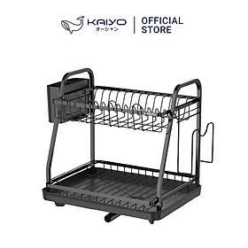 Giá úp bát 2 tầng có khay hứng, thoát nước Kaiyo KDR-6100 hàng chính hãng