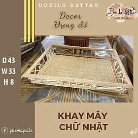KHAY ĐỰNG TÁCH TRÀ, TRÁI CÂY BẰNG MÂY- KHAY MÂY TRANG TRÍ