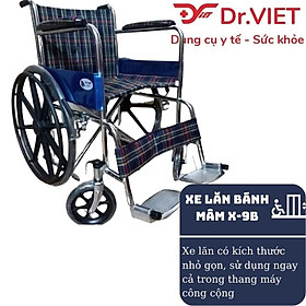 Xe lăn thường bánh mâm Lucass X-9B-Chính hãng- Dành cho người già