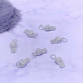 Mặt Dây Chuyền Bạc Đính Đá hình dép  YN JEWELRY