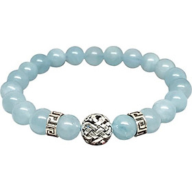 Vòng Đá Aquamarine Mix Charm Bạc Ngọc Quý Gemstones VPT042
