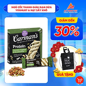 Thanh Hạt Giàu Đạm Dừa, Sữa Chua, Hạt Sấy Khô Carman s