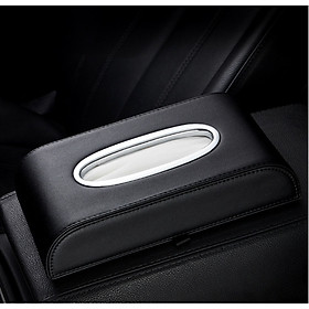 HỘP ĐỰNG KHĂN GIẤY CHẤT LIỆU DA CAO CẤP TRÊN Ô TÔ