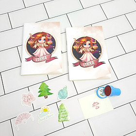 Bộ Sưu Tập Cá Tính Cung Hoàng Đạo Gồm 2 Sổ Tay Và 1 Con Dấu Tặng Kèm 6 Sticker Mini Mẫu Ngẫu Nhiên - Thiên Bình