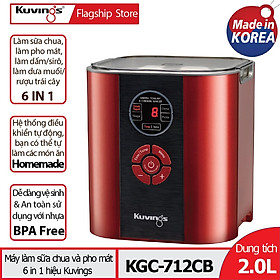 Máy Làm Sữa Chua Và Pho Mát 6 Trong 1 Kuvings KGC-712CB (2.0L) – Màu đỏ - Hàng Chính Hãng