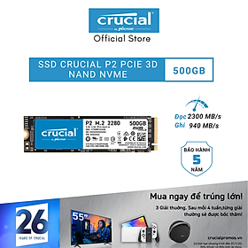 Mua Ổ cứng SSD Crucial P2 500GB NVMe 3D-NAND M.2 PCIe Gen3 x4 CT500P2SSD8 - HÀNG CHÍNH HÃNG