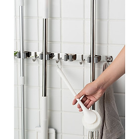 Mua Giá inox 304 kẹp chổi quét nhà cây lau nhà dụng cụ vệ sinh gắn tường dài 38cm