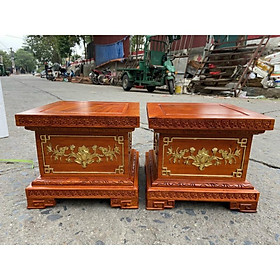 Mua Đôn hoa sen gỗ hương Đế kê tượng cao 20cm cỡ mặt vuông 20 25 30 40cm