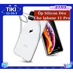 Ốp lưng silicon trong suốt cho iPhone 11 Pro siêu mỏng 0.55mm