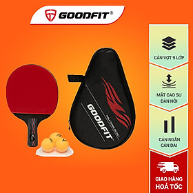 Vợt bóng bàn tặng kèm 3 bóng GoodFit cốt vợt 9 lớp đạt chuẩn chất lượng GF002TR