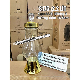 Bình Thủy Tinh Ngâm Rượu Hàn Quốc 2.2L- Bình Dáng Cái Đèn