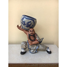 Mua Chậu tượng Lỗ trí thâm vác vò men Rạn gốm Bát tràng 1 size CT-25