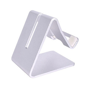 Bạc - Giá đỡ điện thoại smartphone hợp kim nhôm nguyên khối Holder-Fix hiệu Hotcase (vật liệu cao cấp, bền màu) - Hàng nhập khẩu