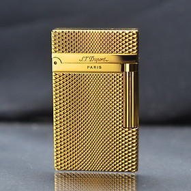 Mua Vỏ Hột Quẹt Bật Lửa Ga Đá Upon Họa Tiết Ô Vuông Sóng D112V Màu Vàng - Dùng Gas Đá Cao Cấp