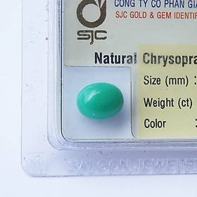 Mua Mặt Đá Chrysoprase Ngọc Đế Quang Tự Nhiên Mài Trơn Oval