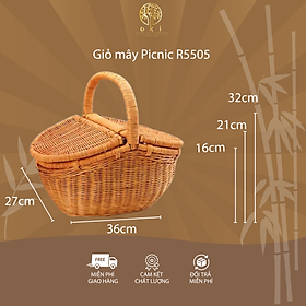 Mua Giỏ mây Picnic R5505 - Màu tự nhiên - Mang lại cảm giác thân thiện  trang nhã