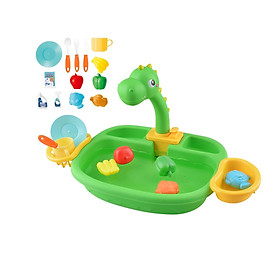 Kids Play Kitchen Sink Toy and Utensils Accessories Pretend Role play