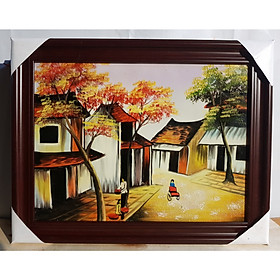 TRANH VẼ SƠN MÀI - PHỐ CỔ HÀ NỘI