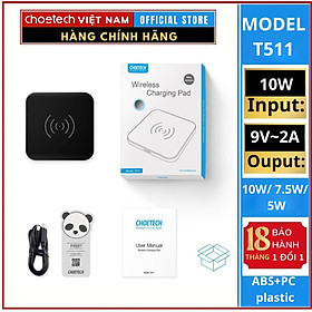 Mua Đế sạc nhanh Choetech T511-S không dây siêu mỏng 2in 1 10w  (Hàng chính hãng)