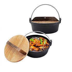 Mua Nồi Gang Chống Dính Dày Nắp Gỗ Dragon