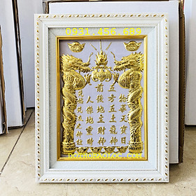 Mua Bài vị Thần Tài Thổ Địa dát vàng cao 38cm  ngang 30cm ( Vàng 24 K) – Nền Trắng