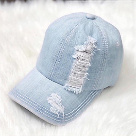 Nón kết jean rách 1 tua phong cách bụi bẫm, cá tính, chất liệu vải jean bền đẹp, khóa gài xịn - Hạnh Dương