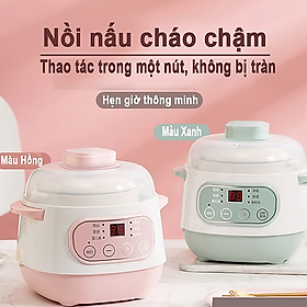 Hình ảnh Nồi Nấu Cháo Chậm - Nồi Hầm Cách Thủy Dung Tích 1L, Lòng Nồi Bằng Sứ Giữ Nhiệt Tốt Hơn - Nồi Chưng Yến, Hầm Canh... - Hàng chính hãng