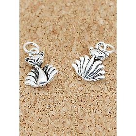 Combo 2 cái charm bạc hình hồ ly chín đuôi treo - Ngọc Quý Gemstones