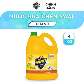 Nước Rửa Chén Swat Hương Chanh 4kg Siêu tiết kiệm