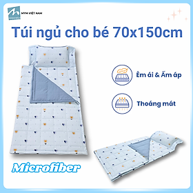 Túi ngủ cho bé MYM kích thước 70x150cm chất liệu vải Microfiber nhung