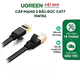 Cáp mạng 2 đầu đúc Cat7 UTP Patch Cords dạng dẹt dài 1M UGREEN NW106 11260 - Hàng chính hãng