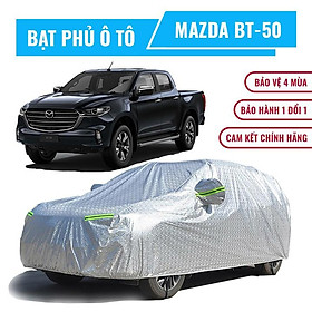 Bạt che phủ xe ô tô bán tải Mazda BT-50, Bạt trùm xe hơi bán tải cao cấp vải PEVA chống nắng mưa không thấm nước