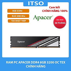 RAM Apacer DDR4 8GB bus 3200Mhz TEX tản nhiệt thép - Hàng chính hãng