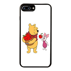 Ốp Lưng Kính Cường Lực Dành Cho Điện Thoại iPhone 7 Plus / 8 Plus Gấu Pooh Mẫu 4