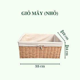 Mua Giỏ Mây Đa Năng Đựng Đồ Có Vải Lót - Rattan Basket