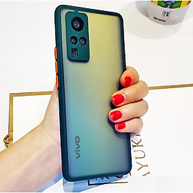 Ốp lưng trong nhám viền màu chống sốc cho Vivo V20 - Hàng Nhập Khẩu