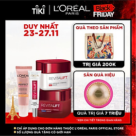 Bộ đôi kem dưỡng chống lão hóa dưỡng ẩm,bảo vệ da ngày và đêm L'Oreal Paris Revitalift (Kem N-D,HA mini,KCN mini)