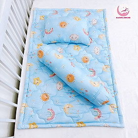 Bộ gối nệm cho bé đi học mầm non, tiểu học Katina House, vải Tencel siêu mềm, thoáng mát