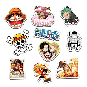Sticker One Piece Đảo Hải Tặc Ngẫu Nhiên Chất Lượng Cao Chống Nước Trang Trí Nón Bảo Hiểm Vali Đàn Xe Máy Xe Đạp