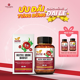 Viên Sắt Hữu Cơ New Zealand Nutri Iron Boost 30 Viên | Giúp Bổ Sung Sắt, Acid Folic Cho Cơ Thể - Nhập Khẩu Chính Hãng